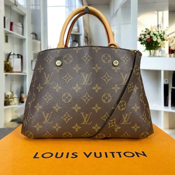 LOUIS VUITTON LV Montaigne BB Monogram Shoulder 2 Way Lock Key Dust Bag & Box - Picture 3 of 15